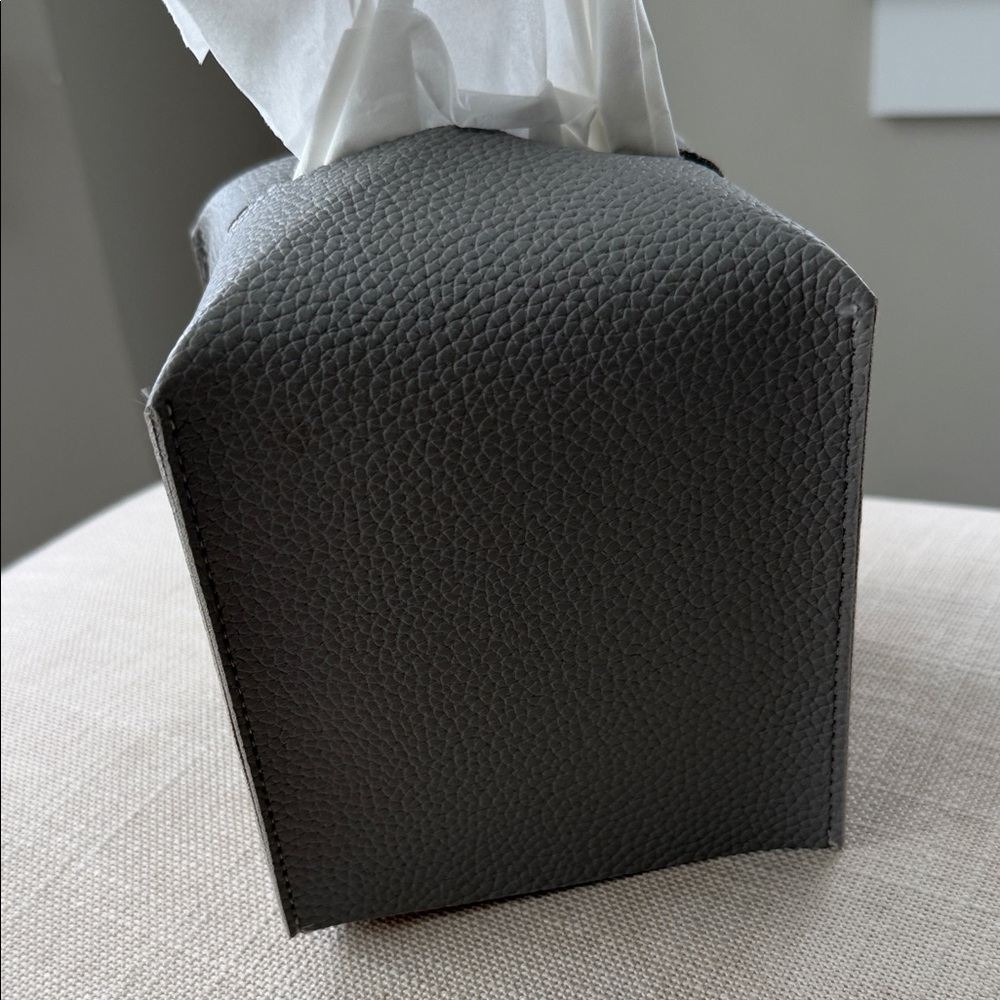 Leather Tissue Box Cover - Picture 5 of 7